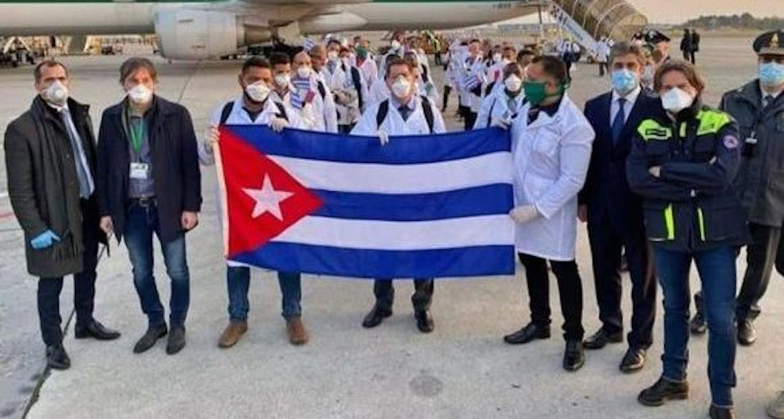 Primo anniversario dell’arrivo a Crema, in Italia, della Brigata Medica Cubana Henry Reeve
